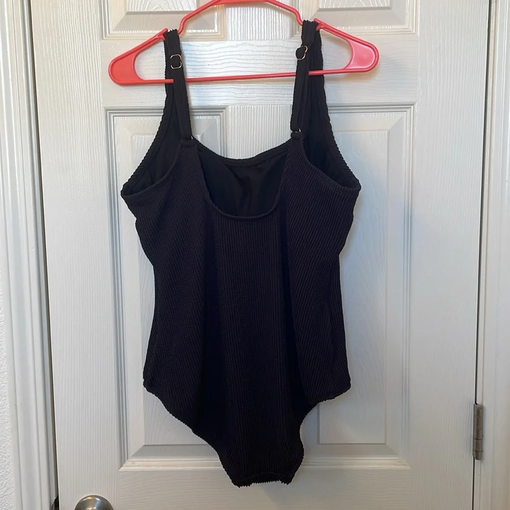 NWT Kona Sol Pucker Square Neck One Piece Swimsuit - Picture 2 of 10